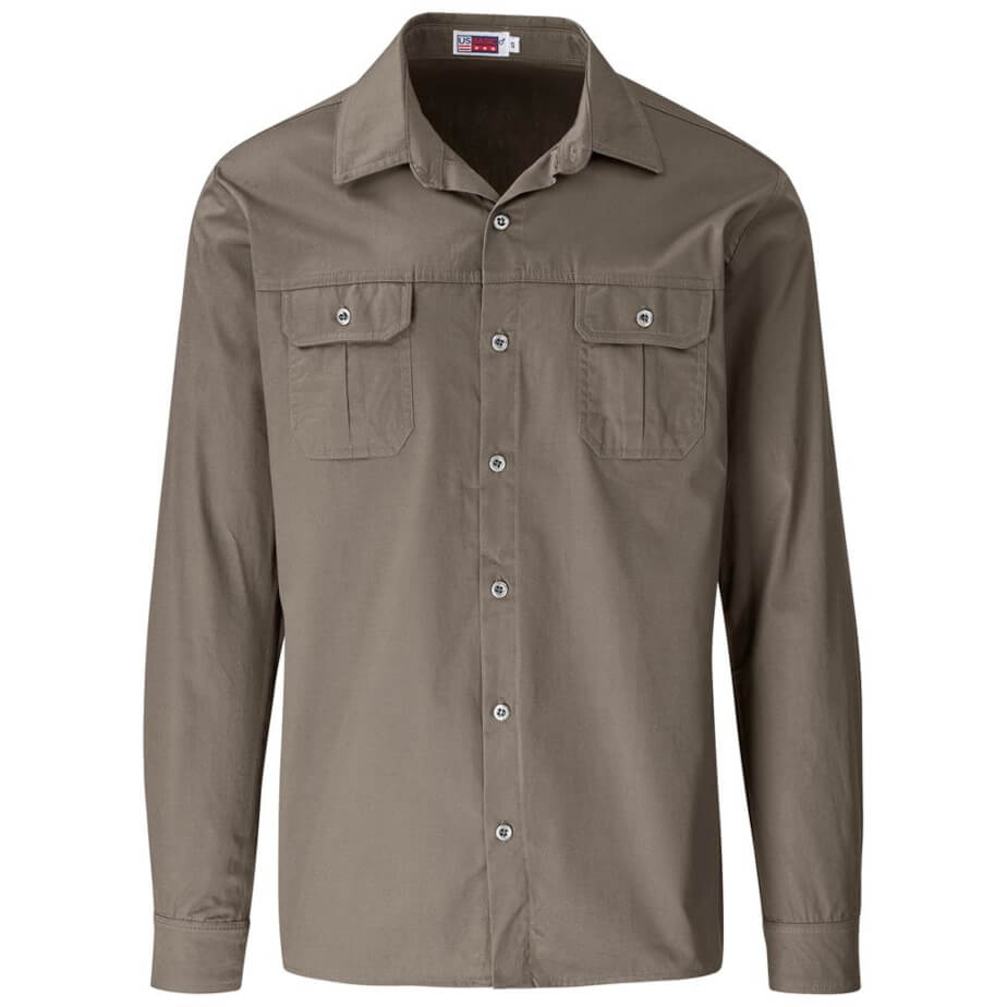 Mens Long Sleeve Wildstone Shirt Khaki